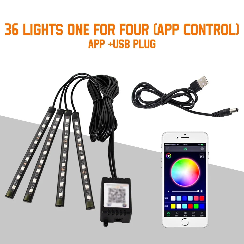 LED Car Interior Ambient Foot Light